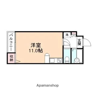 オーベルジュ上関Ⅱ【203号室】の間取り