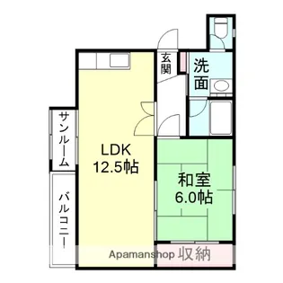 ビタミンハウス【203号室】の間取り