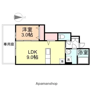 HALF AND HALF【1階】の間取り