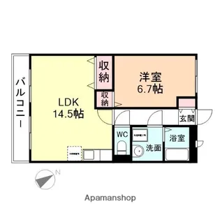シスコ イン となみ【1階】の間取り