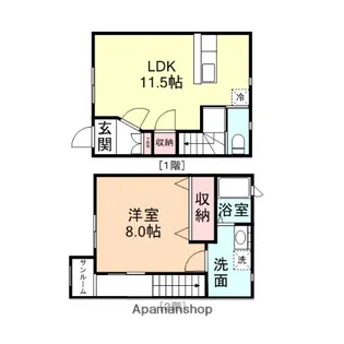 メゾン・デュオ【1階】の間取り