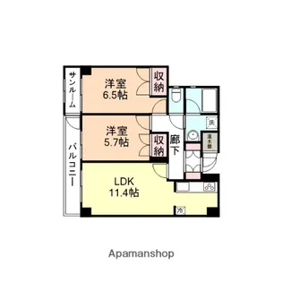 グレインハウス【1階】の間取り