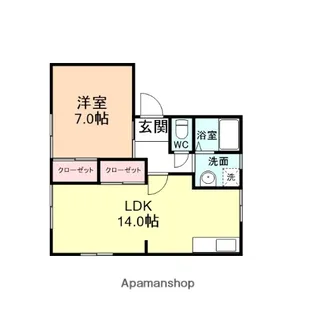 リヴェール射水【A101号室】の間取り