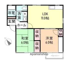 フレグランスI 21【202号室】の間取り