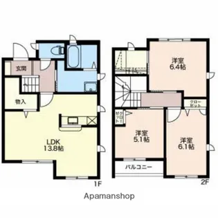 エルファミリオ駅南【107号室】の間取り