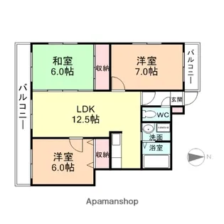 サンロード広上【2階】の間取り