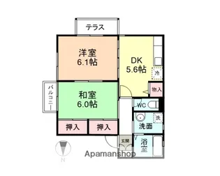 セジュールミシマ【1階】の間取り