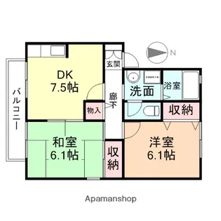 セジュール華AB【1階】の間取り