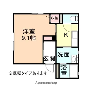 ディアス窪 C棟【110号室】の間取り