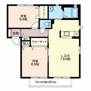 2LDKの間取り画像