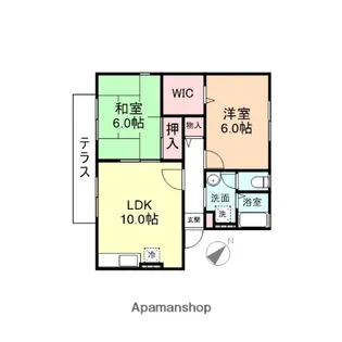 サンセットアベニュー B棟【1階】の間取り