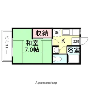 マイルーム戸出【205号室】の間取り