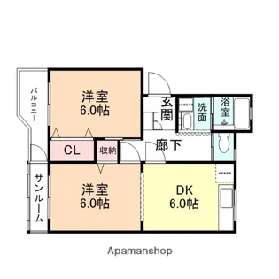 リハイム高岡【203号室】の間取り