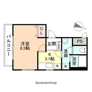 ドーミク2004【1階】の間取り