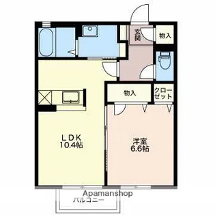 キャメロット イナミ【1階】の間取り