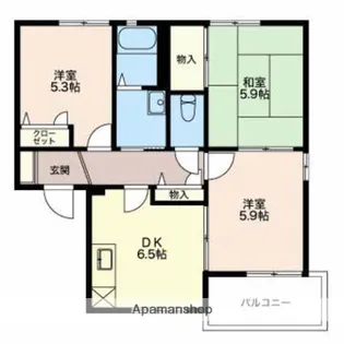 シティパルA【1階】の間取り