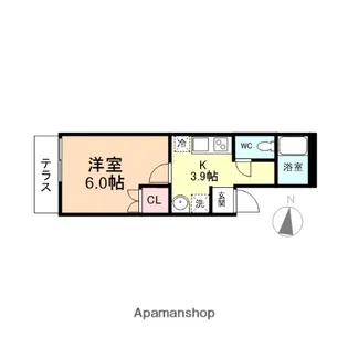 サンハイツ・アライ【1階】の間取り