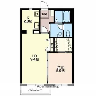 ヴィラ クオーレ【2階】の間取り