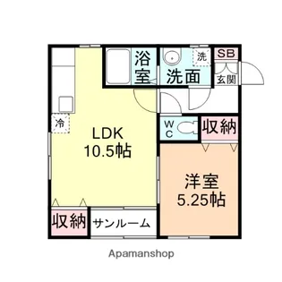 メルシー【203号室】の間取り