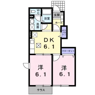 ローレルNSⅠ【1階】の間取り