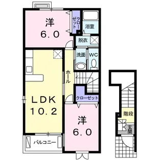サニーセレーノⅡ【2階】の間取り