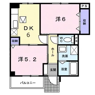 メゾンTOM【1階】の間取り