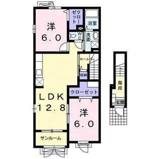 ジュネス 城東【2階】の間取り