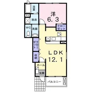 レジデンス・アキ Ⅱ【1階】の間取り