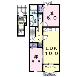 エレガンスヴィラさくら【2階】の間取り