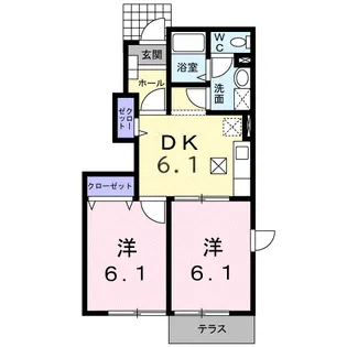 サイモンSEVEN A【1階】の間取り
