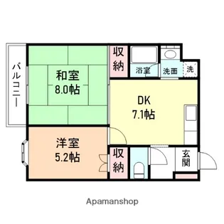 ラ・メゾン87【203号室】の間取り