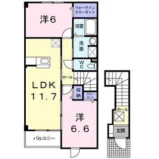 グレイスフルM Ⅴ【2階】の間取り