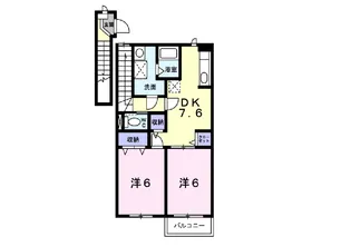 シェルブランシェⅡ【2階】の間取り