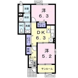 マーブル Ⅱ【1階】の間取り