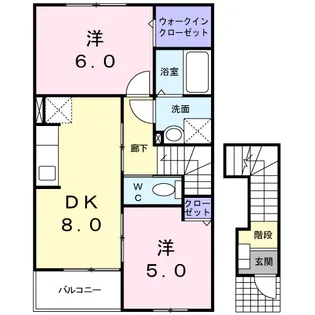 エレンシア A【2階】の間取り