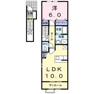 グラースⅡ【2階】の間取り