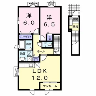 ファイン・ハル・エール Ⅲ【2階】の間取り