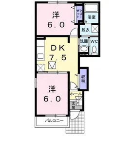 アルカンシェル 虹A【1階】の間取り