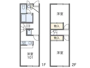 レオパレスラフィーネ【103号室】の間取り