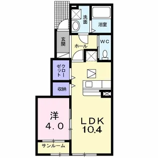 バールハイトC【1階】の間取り
