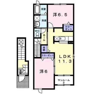 ソフテイル C【2階】の間取り