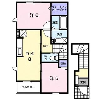 ベルフラワー Ⅱ【2階】の間取り