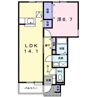 ヴィラ・フリージアⅠ【1階】の間取り
