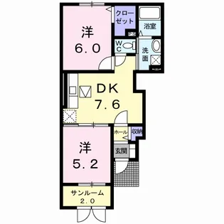 メロディ C【1階】の間取り