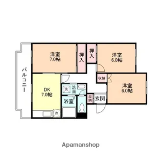 ALOHA−KOJI【202号室】の間取り