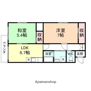 クレセント津沢【201号室】の間取り