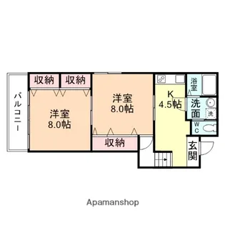 津沢パレス【202号室】の間取り