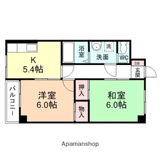 パレスドール砺波【3階】の間取り