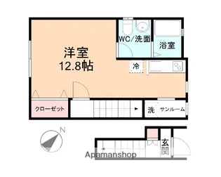 プレッシャス砺波【203号室】の間取り