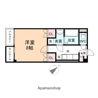 プリズムとなみ若草町【1階】の間取り